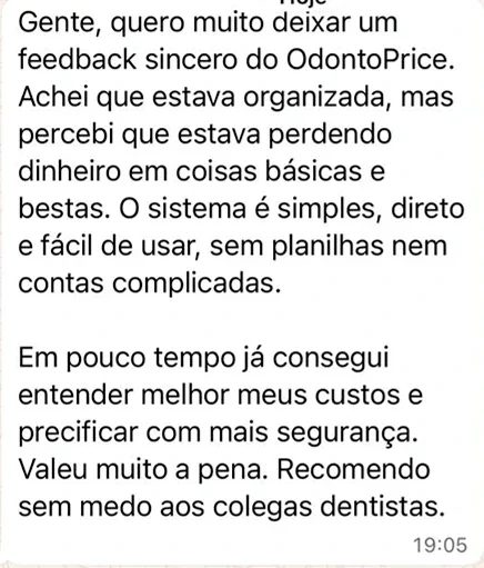 Print real do relato de Hanna M.